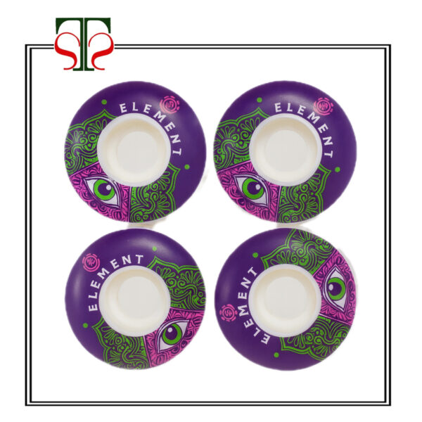 چرخ اسکیت برد Element مدل Mystic Eye – قطر 52mm دوورو 100A (بسته 4 عددی)